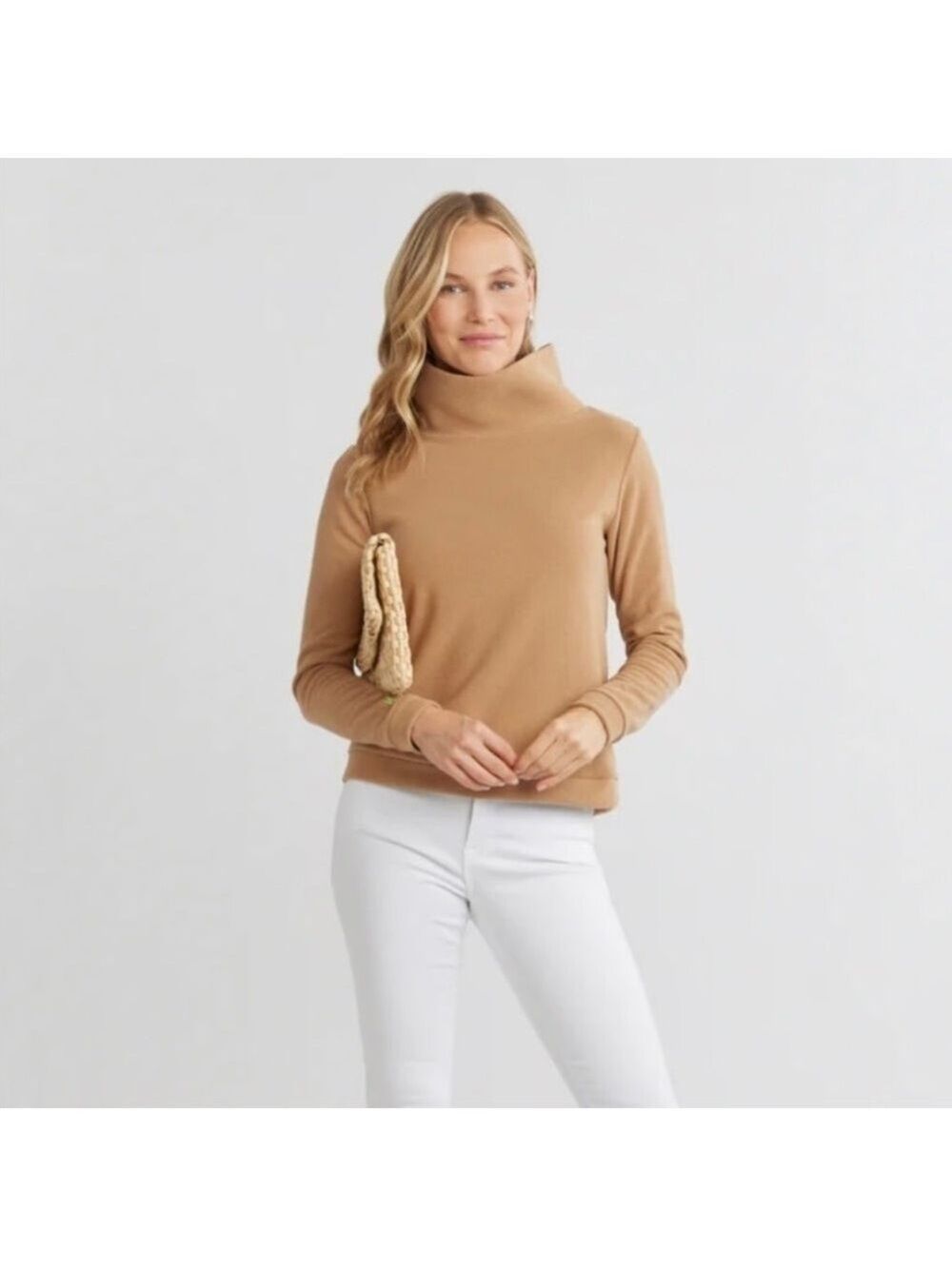 Dudley Stephens Park Slope Fleece Sweater Camel XS